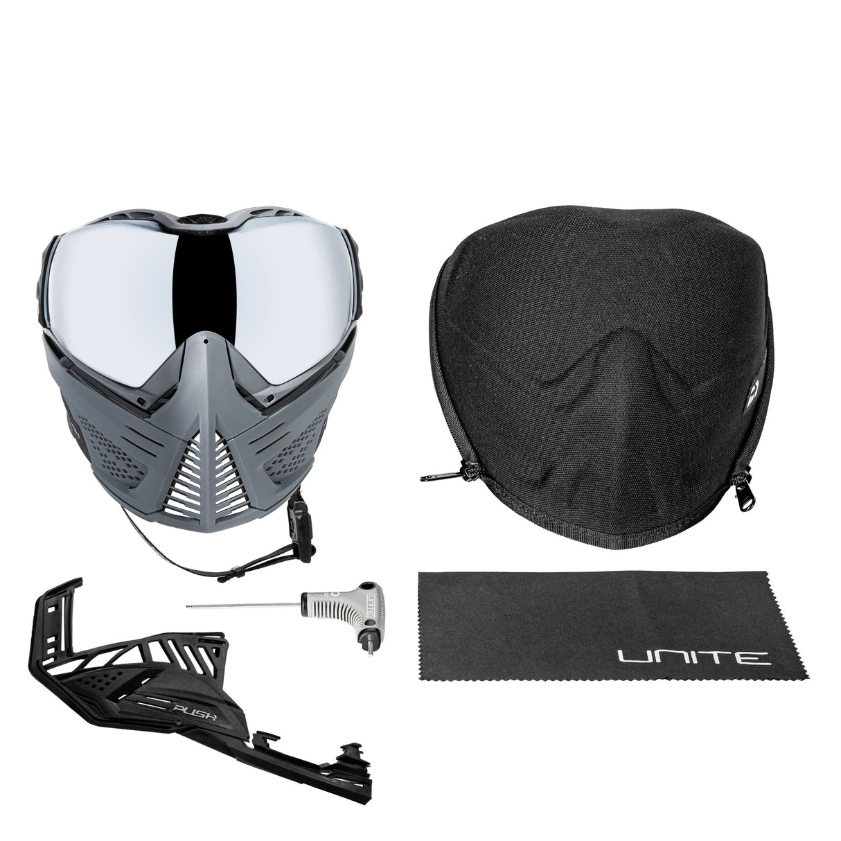 Push Unite Goggle Mk II - Nomad (Grey/Black) - Silver Lens