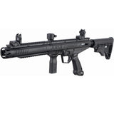 Left angle with rails Tippmann Stormer Tactical beginner mechanical Paintball Marker Black on a white background