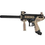 Left side angle Tippman Cronus Basic beginner mechanical paintball marker on a white background