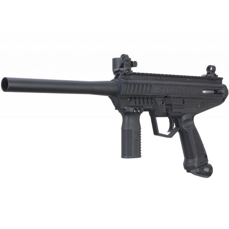 Left angle Tippmann Stormer Basic beginner mechanical Paintball Marker Black