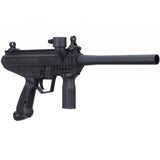 Left angle Tippmann Stormer Basic beginner mechanical Paintball Marker Black on a white background