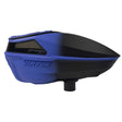 Blue and black electronic paintball hopper Virtue Spire V 5 Loader Blue Black Fade on a white background