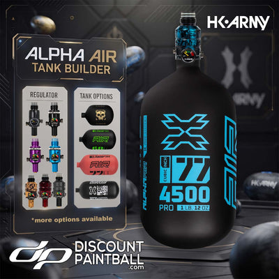 HK Army Alpha Air Tank Builder showing multiple regulators and tanks to build your own setup