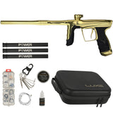 DLX Luxe Aire Paintball Marker in gold polish with case and accessories