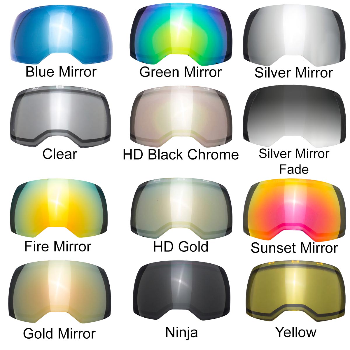 Empire EVS Goggle Lens colors