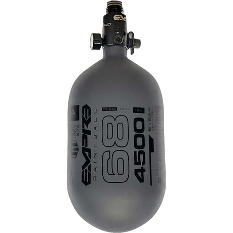 Alternate view of the Empire Ultra Lite Carbon Fiber Air Tank 68ci 4500psi Grey/Black w FLO Pro Reg