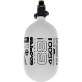 Alternate side view Empire Ultra Lite Carbon Fiber Air Tank 68ci 4500psi White/Black w FLO Pro Reg