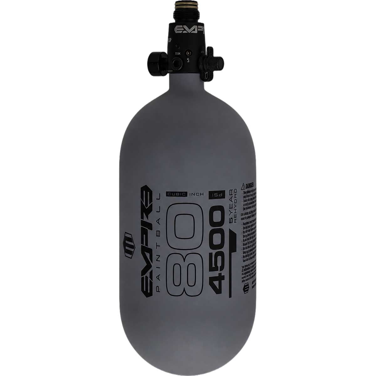 Empire Ultra Lite Carbon Fiber Air Tank 80ci 4500psi Grey/Black w FLO Pro Reg
