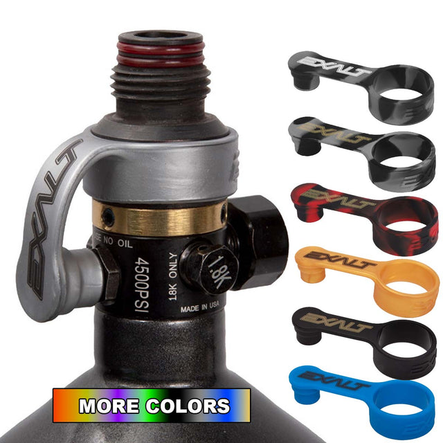 Exalt Fill Nipple Cover shown on tank in many different colors
