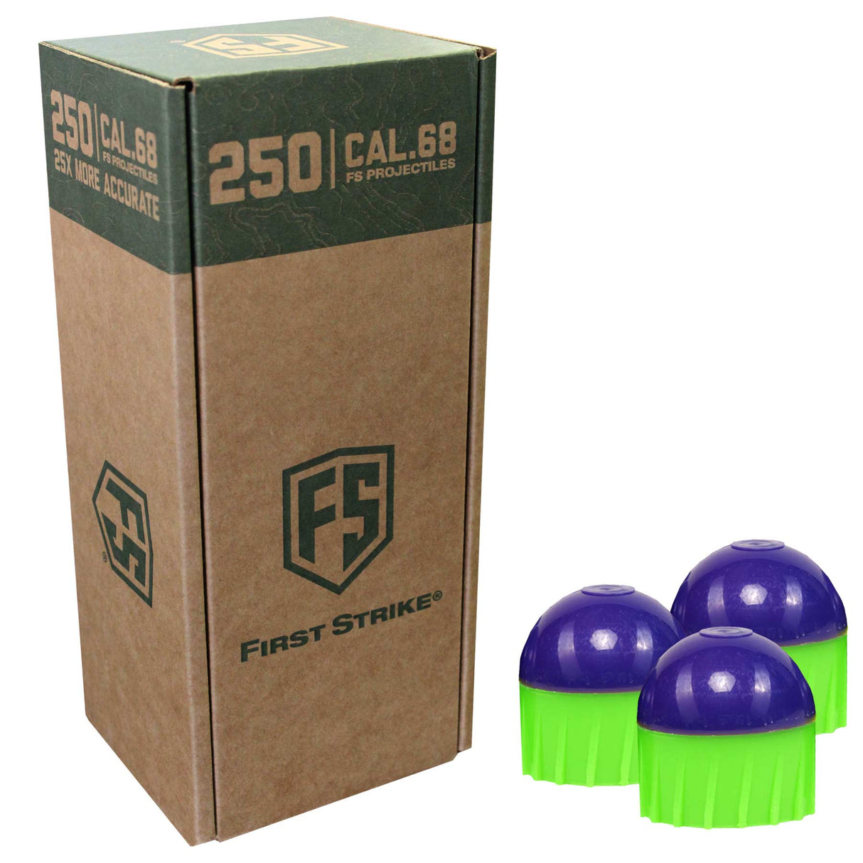 First Strike Rounds 250 Count Purple Green Shell Green Fill