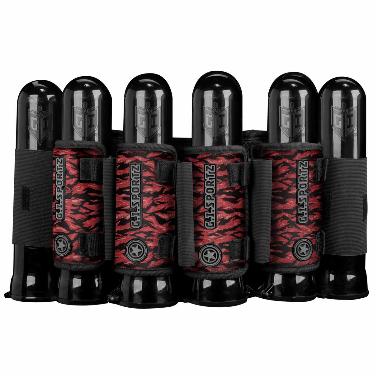 GI Sportz Race 2.0 Paintball Harness 4+7 Tiger Red Crimson