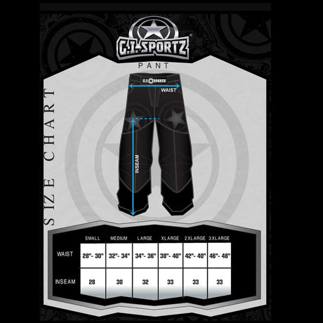 GI Sportz Paintball Pants Black Gray