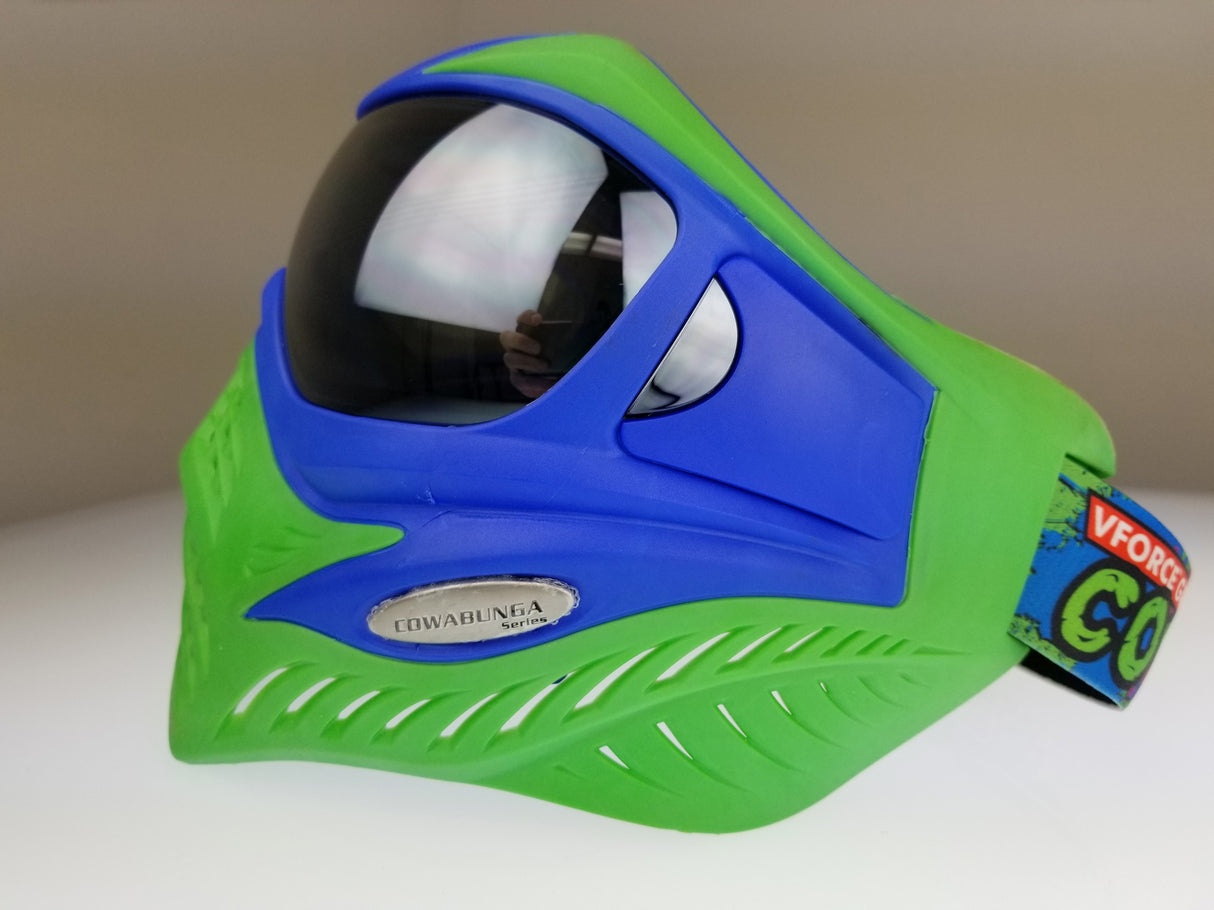 V-Force Grill Paintball Mask Cowabunga Series Blue/Green Euro Edition