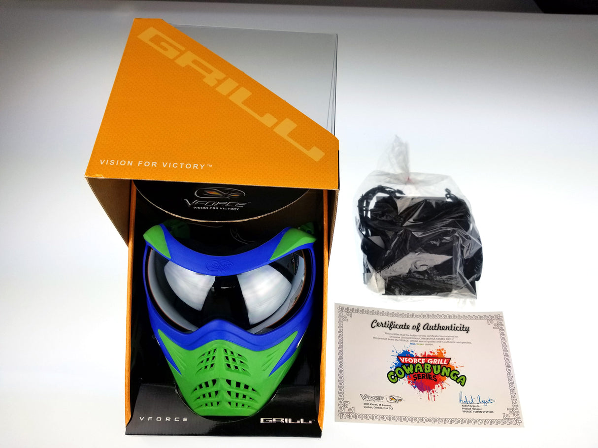 V-Force Grill Paintball Mask Cowabunga Series Blue/Green Euro Edition