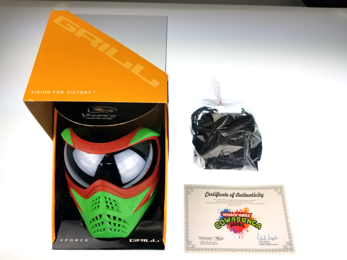 V-Force Grill Paintball Mask Cowabunga Series Red/Green Euro Edition