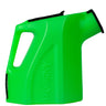 Side view lime green plastic HK Army Reload Paintball Hauler Caddy for loading paintballs into pods and hoppers.