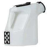 Rear view White Clear plastic HK Army Reload Paintball Hauler Caddy for loading paintballs into pods and hoppers.