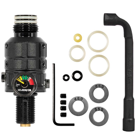 HK Army Turbine Pro Air Tank Regulator | 360° Rotating, 350-650 PSI Black