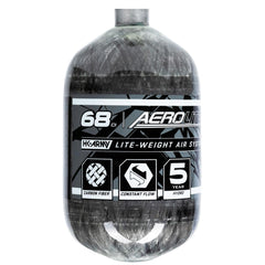 HK Army Aerolite 68ci 4500psi Carbon Fiber Compressed Air Bottle Only Clear