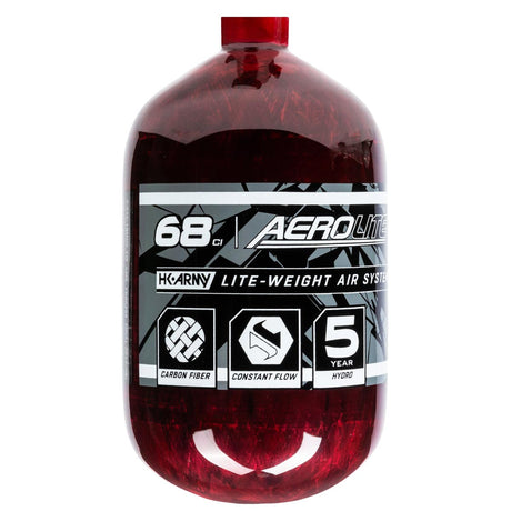 HK Army Aerolite 68ci 4500psi Carbon Fiber Compressed Air Bottle Only Red