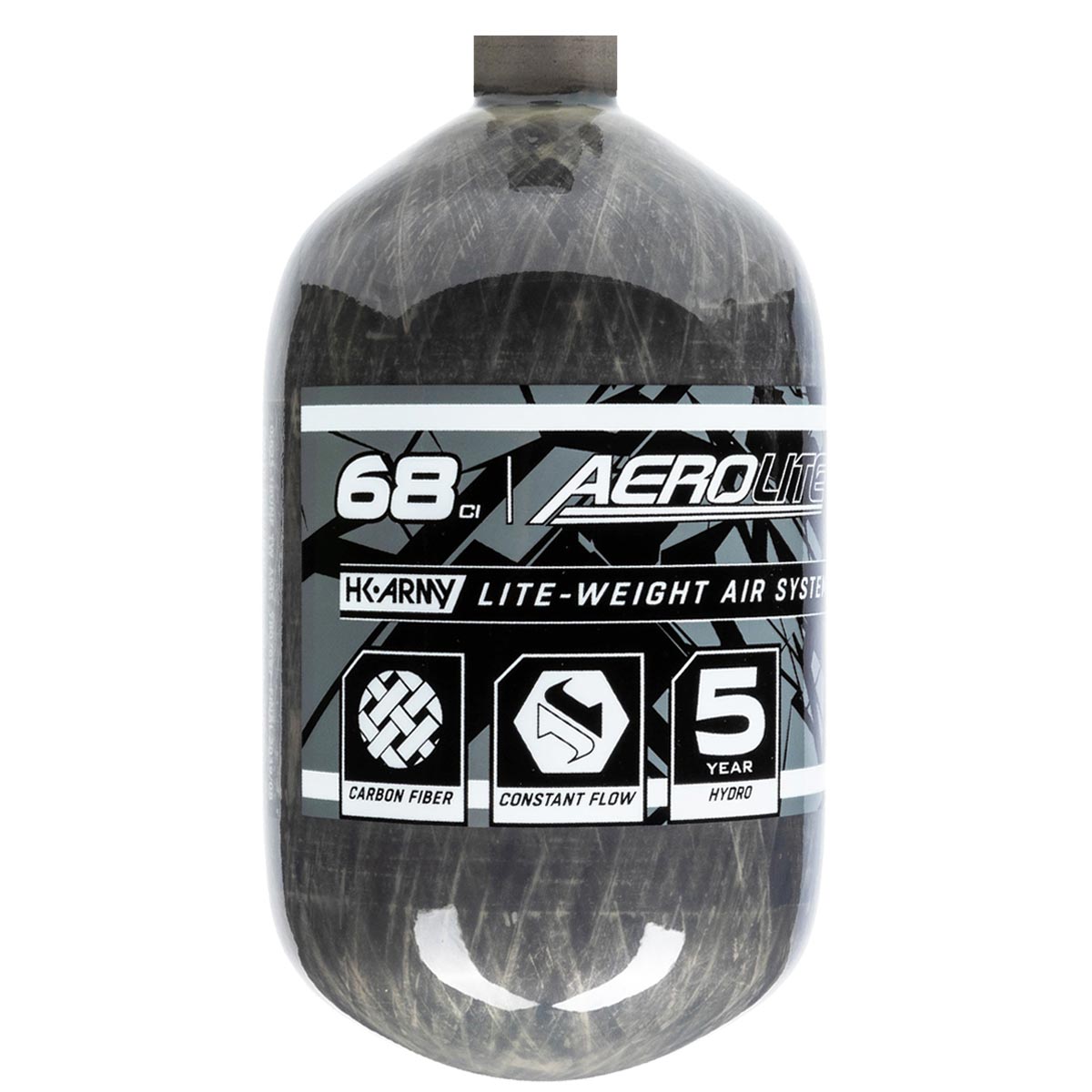 HK Army Aerolite 68ci 4500psi Carbon Fiber Compressed Air Bottle Only Smoke