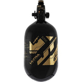 Alternate view of the JT Ultra Lite Carbon Fiber Air Tank 68ci 4500psi Black/Gold w FLO Pro Reg