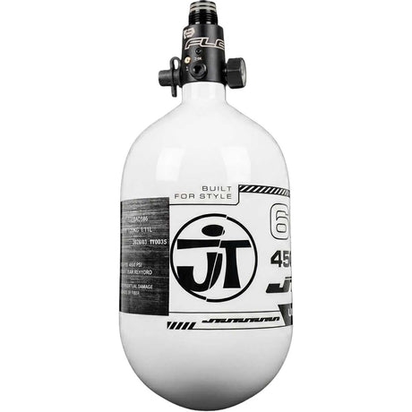 JT Ultra Lite Carbon Fiber Air Tank 68ci 4500psi White/Black w FLO Pro Reg