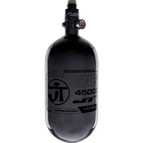 JT Ultra Lite Carbon Fiber Air Tank 80ci 4500psi Grey/Black w FLO Pro Reg
