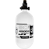 Alternate view of the JT Ultra Lite Carbon Fiber Air Tank 80ci 4500psi White/Black w FLO Pro Reg