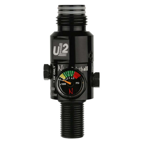 Ninja UL2 Air Tank Regulator 4500psi in the blackout color front view with gauge