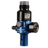 Angled view blue black Ninja UL2 Air Tank Regulator