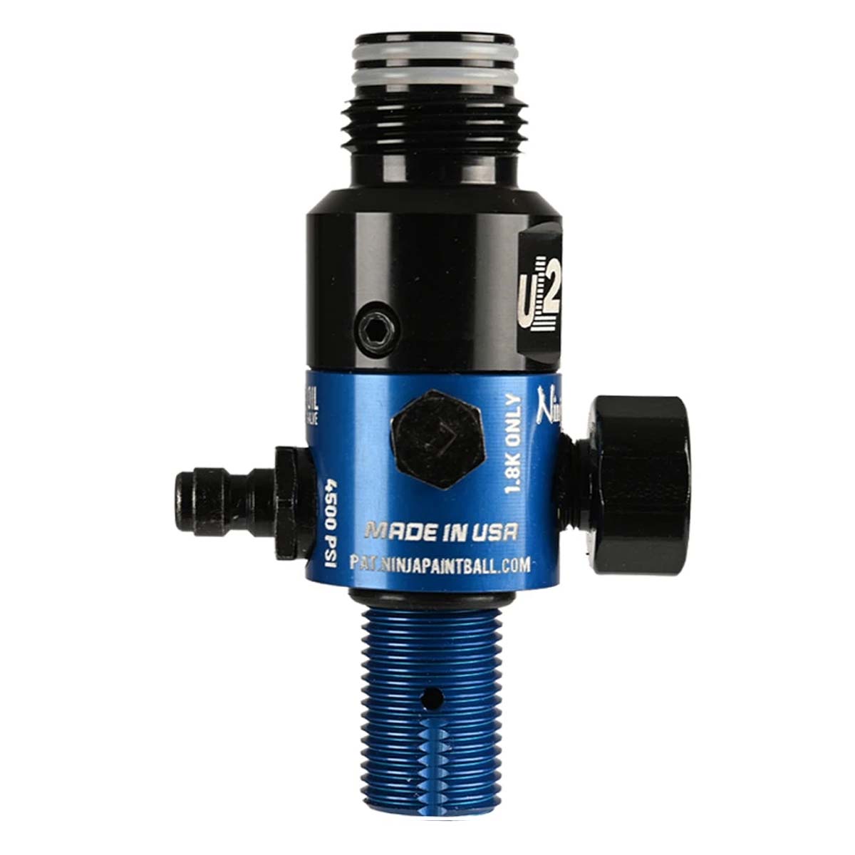 Different side view blue black Ninja UL2 Air Tank Regulator 4500psi