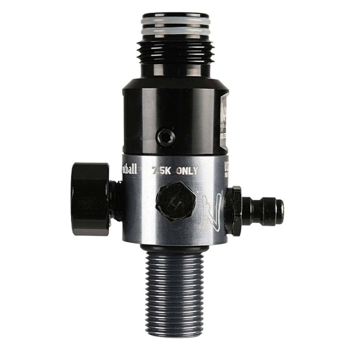 Side view of the grey and black Ninja UL2 Air Tank Regulator 4500psi