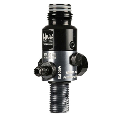 Back angled view Ninja UL2 Air Tank Regulator 4500psi in gray and black