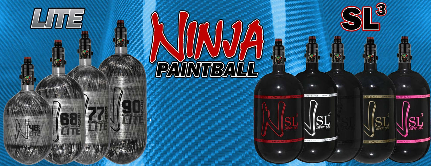 Ninja Paintball carbon fiber tanks at DiscountPaintball.com