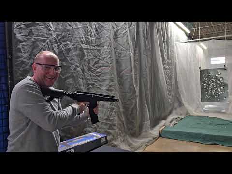 shooting demonstration of the t4e tc68 full auto