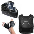 Essential field safety bundle including full face goggle chest protector and padded gloves for sporting competition