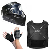 Essential field safety bundle including full face goggle chest protector and padded gloves for sporting competition