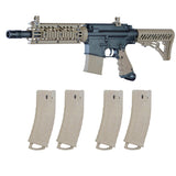 Tippmann TMC Magfed Paintball Marker Milsim Combo with 4 Magazines Tan
