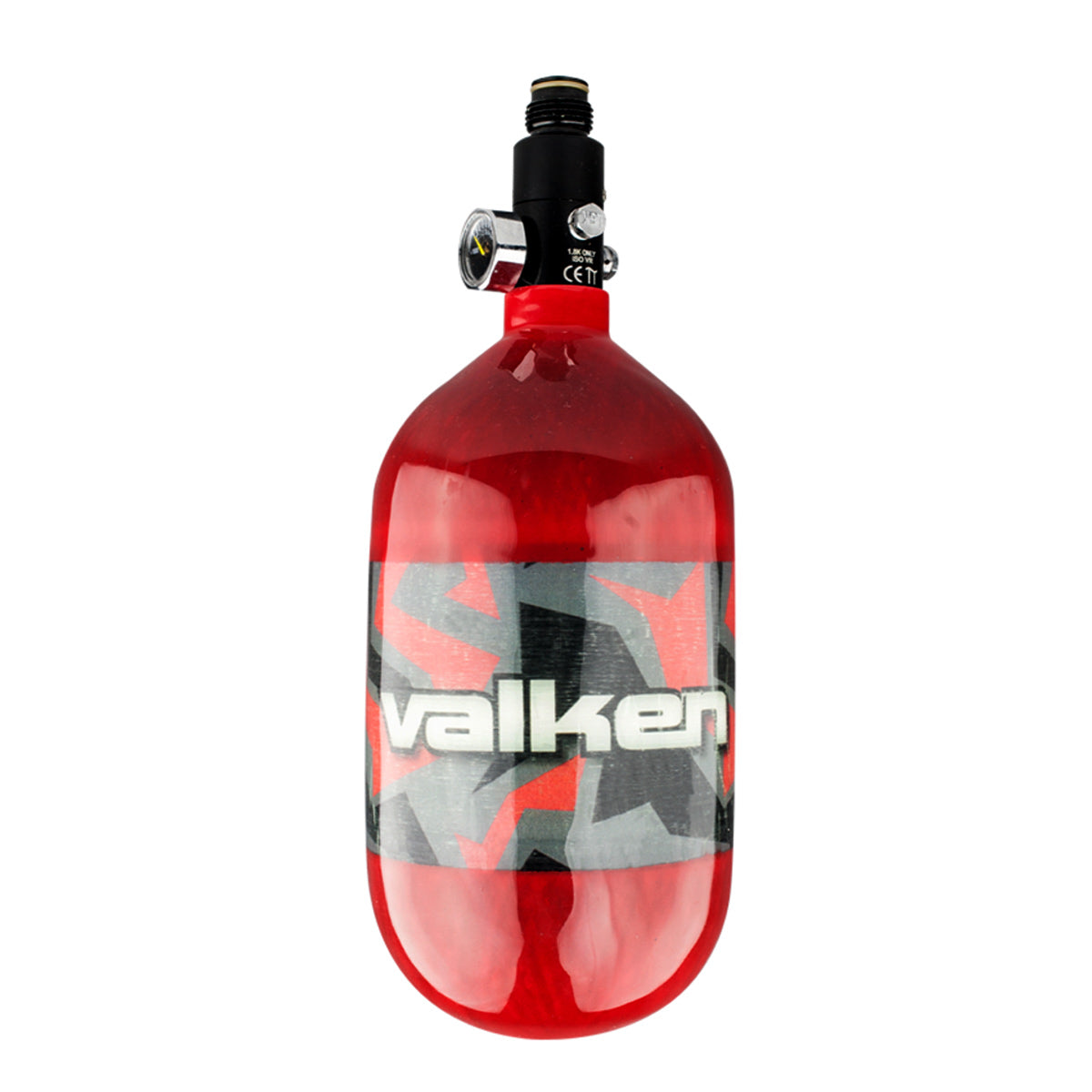 Valken 68ci 4500psi Carbon Fiber Compressed Air Tank Riot Red